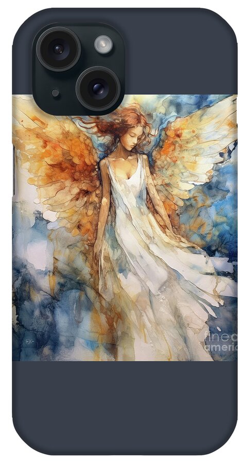 Angel iPhone Case featuring the painting The Angel Of Tranquility by Tina LeCour
