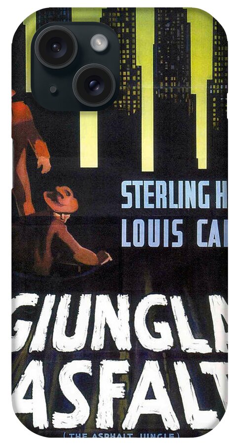 Claudio iPhone Case featuring the mixed media ''The Asphalt Jungle'', 1950 - art by Claudio Previtera by Movie World Posters