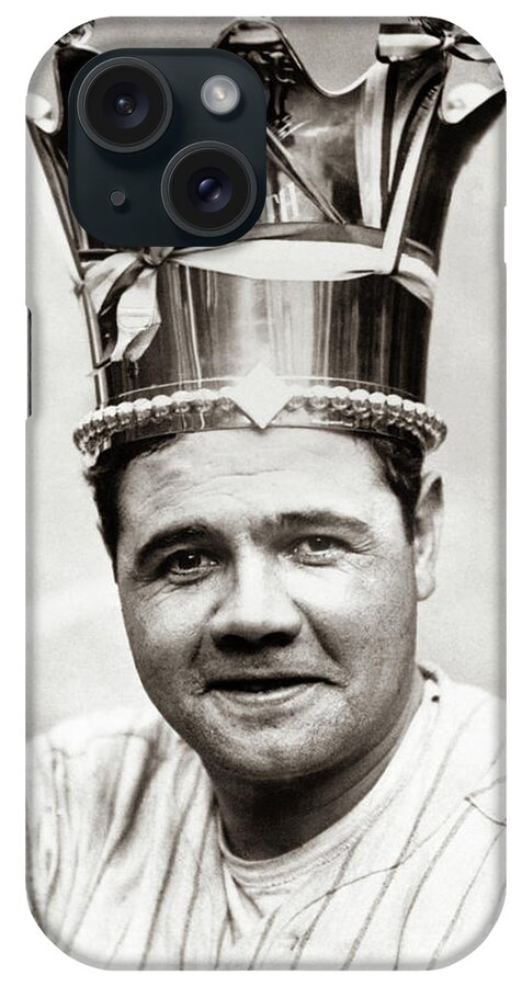 Babe Ruth iPhone Case featuring the painting The Bambino after being crowned the King of Swat, 1921 by American History