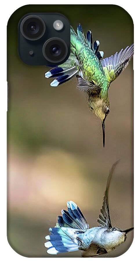 Hummingbirds iPhone Case featuring the photograph The Battle by Norman Peay