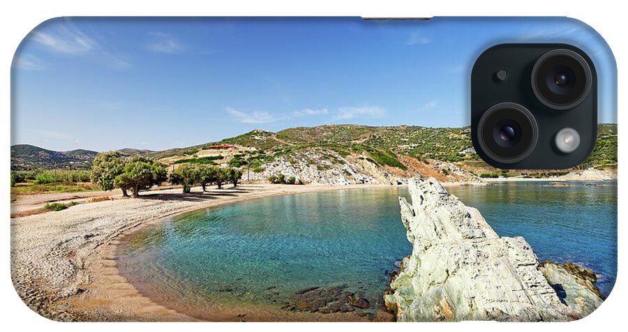 Stomio iPhone Case featuring the photograph The beach Stomio in Evia, Greece by Constantinos Iliopoulos