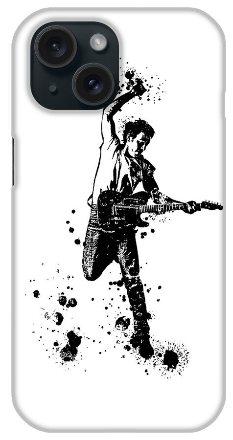 Springsteen iPhone Case featuring the digital art the boss Bruce Springsteen by Dera Kusuma
