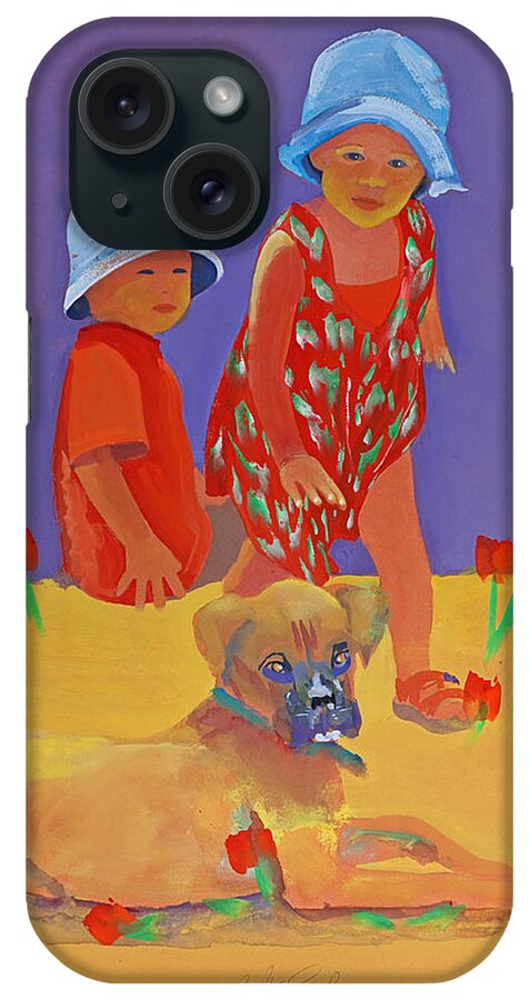 Boxer Dog iPhone Case featuring the painting The Boxer Puppy by Charles Stuart
