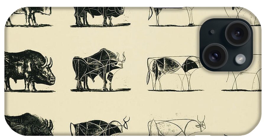 Bull iPhone Case featuring the painting The Bull by Picasso