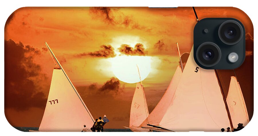 Horizon iPhone Case featuring the photograph The Burning Sails by Montez Kerr