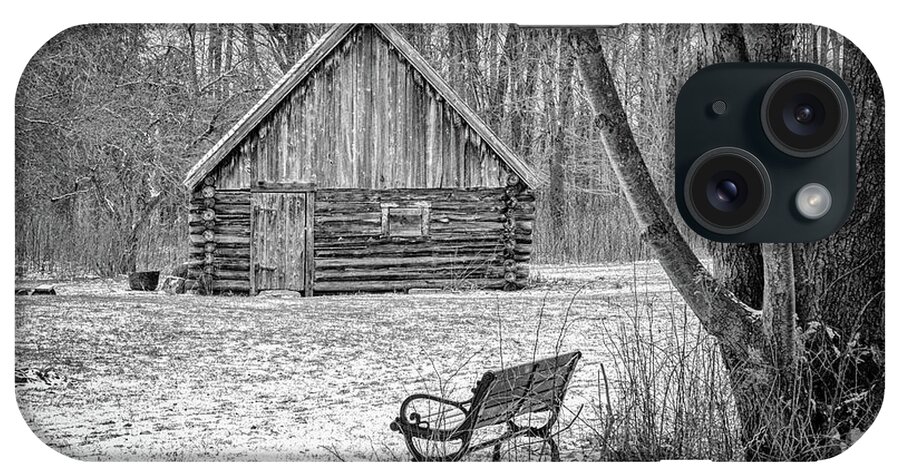 Log Cabin iPhone Case featuring the photograph The Cabin at Baltimore Woods by Rod Best