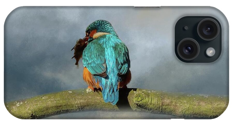 Eurasian Kingfisher iPhone Case featuring the photograph The Catch of the Day2 by Eva Lechner