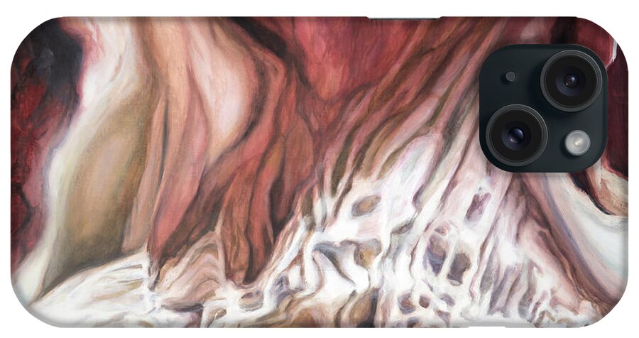 #artandoradiology; #painting; #artist; #oilpainting; #oilpainting; #art iPhone Case featuring the painting The Deviation of the Spine, Study 6 by Veronica Huacuja