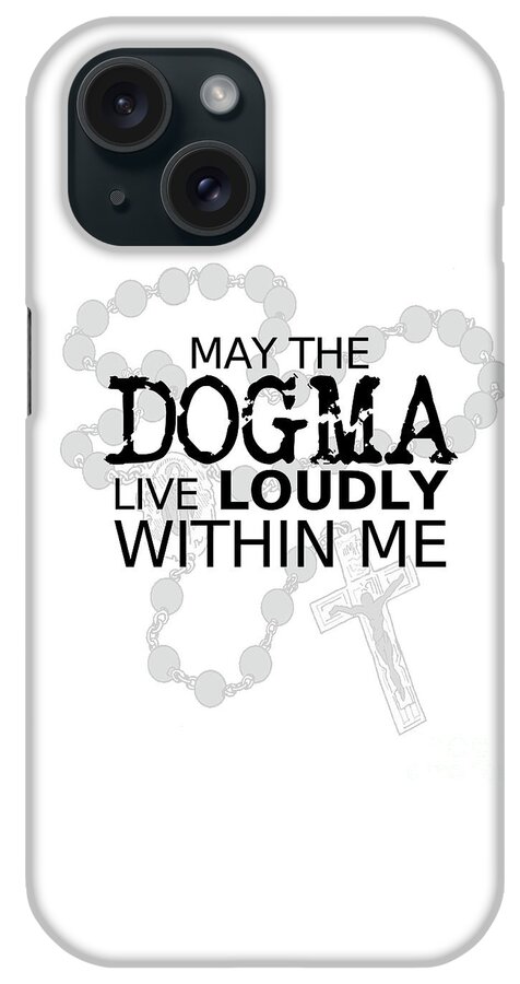 Catholic Face Mask iPhone Case featuring the digital art The Dogma Lives Loudly Within Me by Lisa Julia Photography