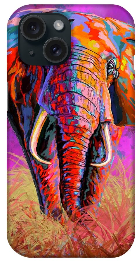 Elephant iPhone Case featuring the digital art The Elephant Dance by Mark Ross