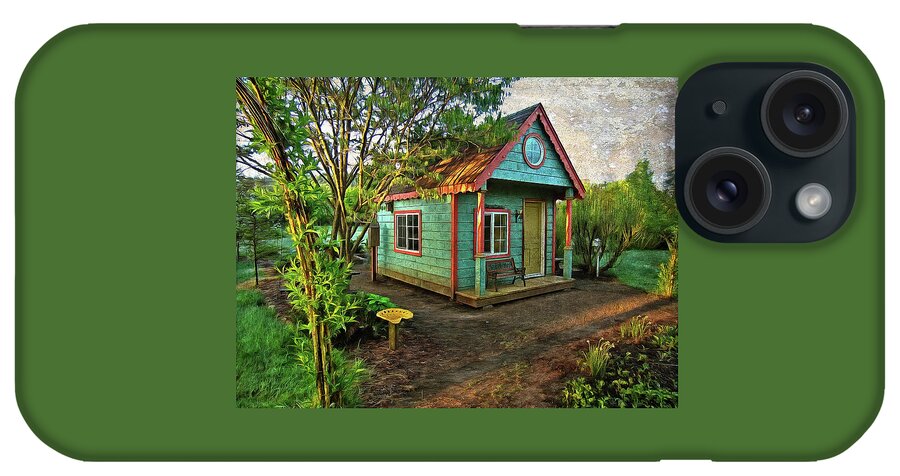 Cottage Grove Oregon iPhone Case featuring the photograph The Enchanted Garden Shed by Thom Zehrfeld