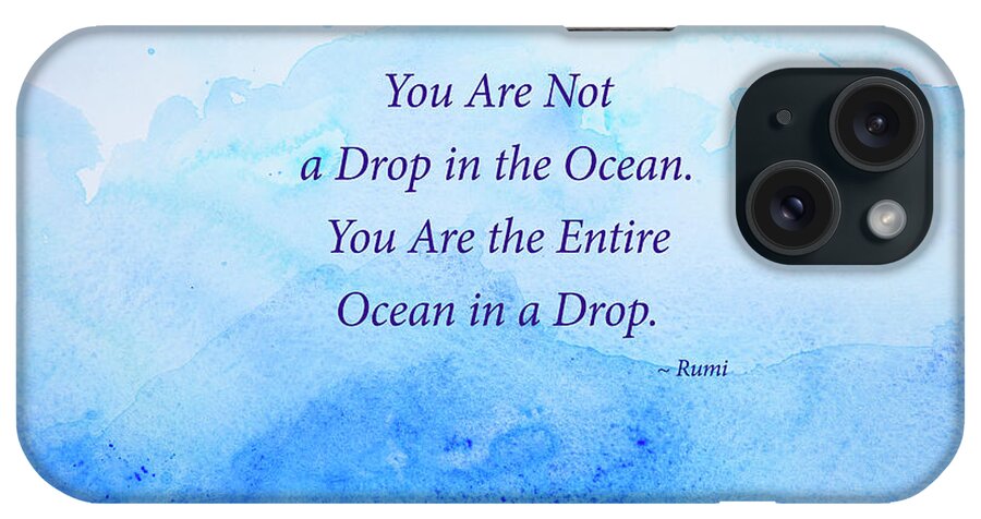 Rumi iPhone Case featuring the painting The Entire Ocean in a Drop by Stella Levi