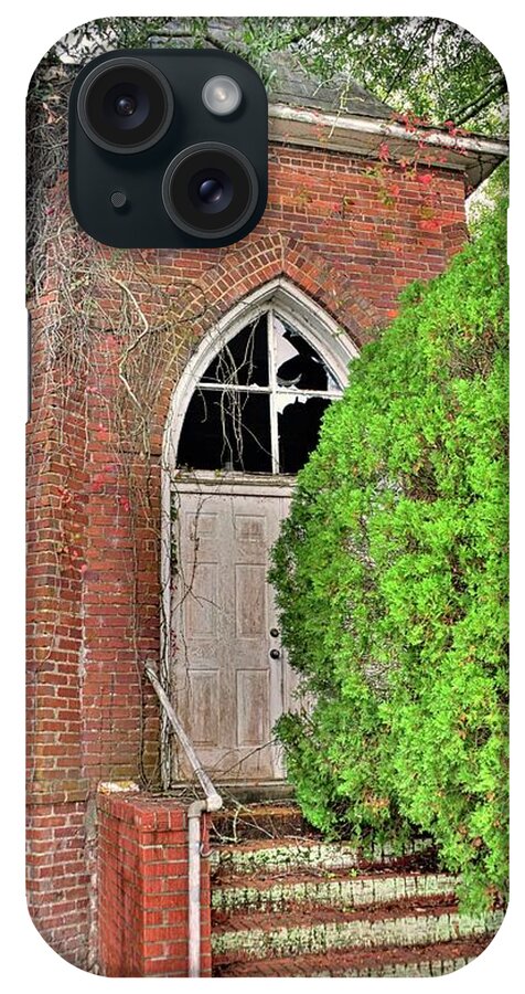 The Entrance To The Tabernacle Baptist Church Blackville Sc iPhone Case featuring the photograph The Entrance To The Tabernacle Baptst Church Blackville SC by Lisa Wooten