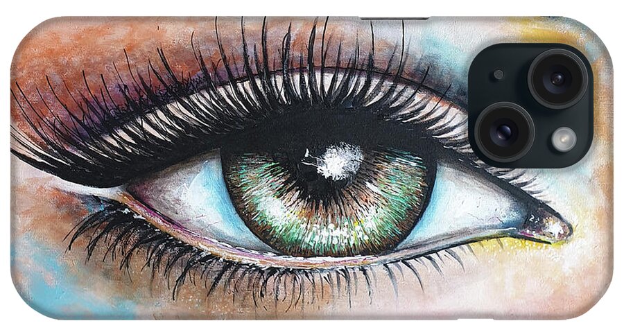 Eye iPhone Case featuring the painting The Eye by Themayart