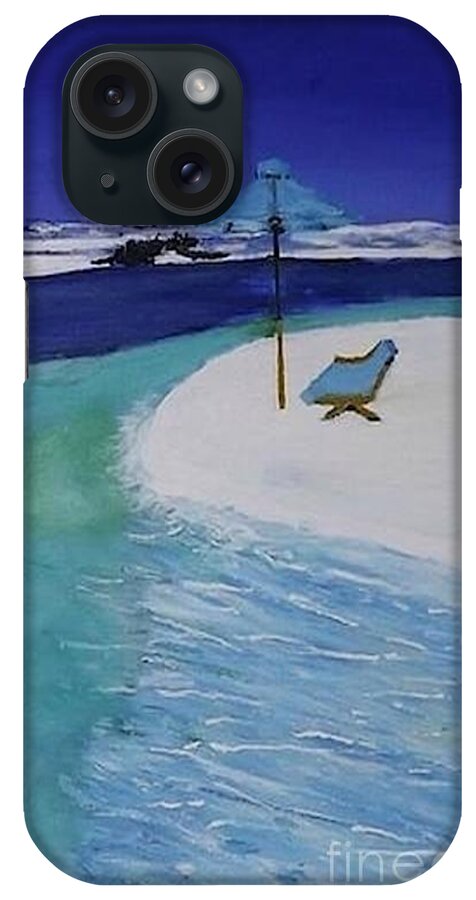 Acrylic Painting iPhone Case featuring the painting The Eyeland by Denise Morgan
