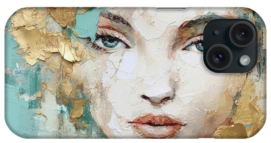 Woman iPhone Case featuring the painting The Eyes Are The Window by Tina LeCour