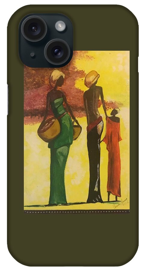  iPhone Case featuring the painting The Gathering by Charles Young