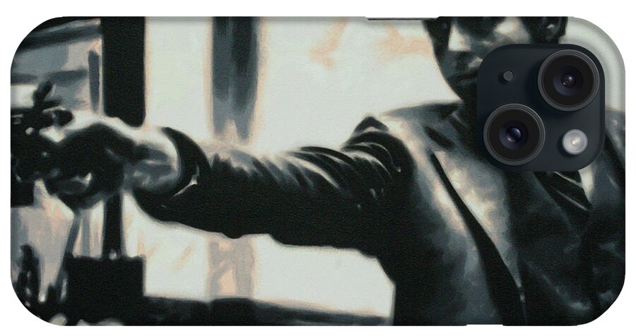 Ludzska iPhone Case featuring the painting The Godfather by Hood MA Central St Martins London