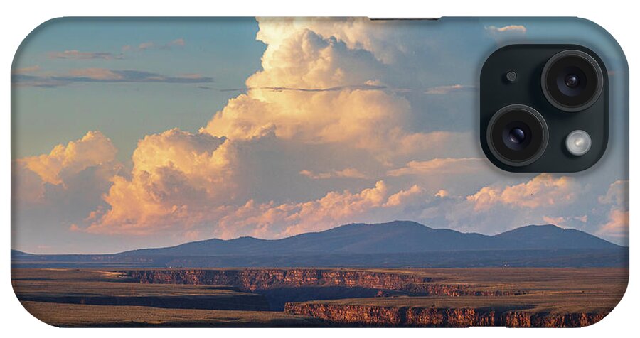 Taos iPhone Case featuring the photograph The Gorge with Cumulonimbus Clouds by Elijah Rael
