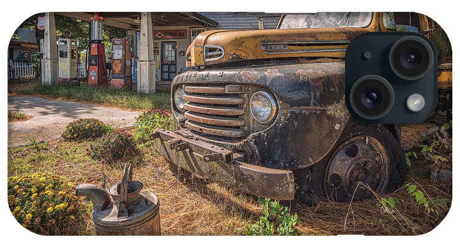Old Ford Trucks iPhone Case featuring the photograph The Great Filling Station by Darren White