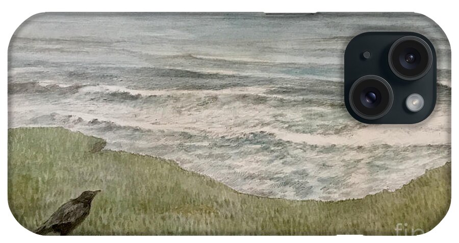 Landscape iPhone Case featuring the painting The Healing Waves 4 by Fumiyo Yoshikawa