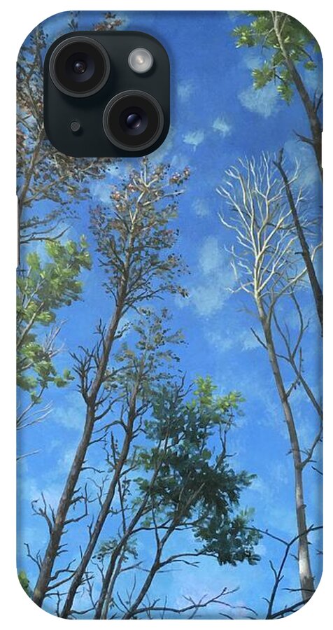 Trees iPhone Case featuring the painting The Heights by Don Morgan