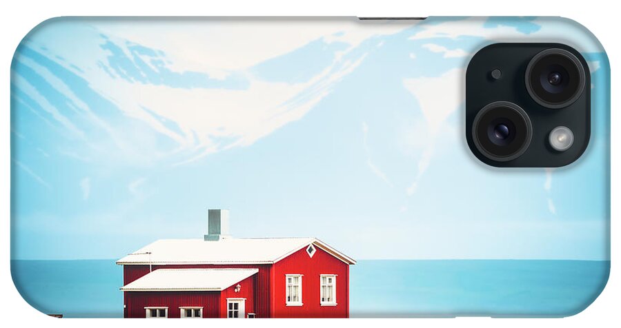 Landscape iPhone Case featuring the photograph The Icelandic Fjord House by Philippe Sainte-Laudy