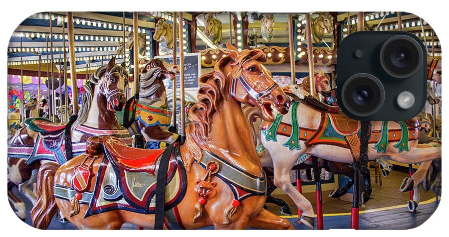 Seaside Heights iPhone Case featuring the photograph The Iconic Seasides Heights Carousel by Kristia Adams