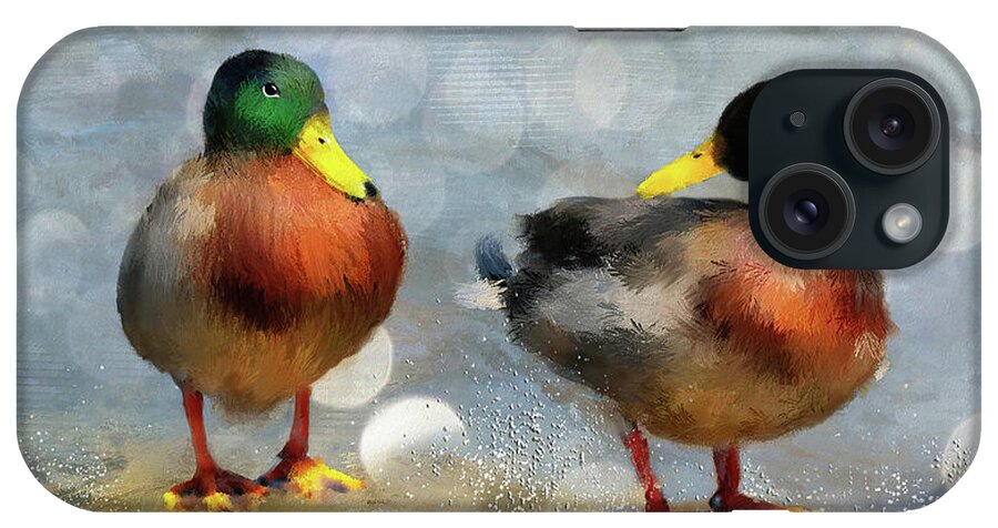 Duck iPhone Case featuring the digital art The Introducktion by Lois Bryan