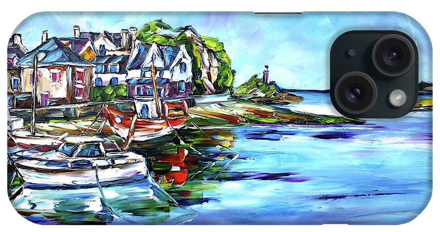 Loguivy De La Mer iPhone 15 Case featuring the painting The Islands Of Brittany by Mirek Kuzniar