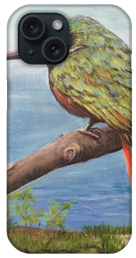 Inlet iPhone Case featuring the painting The Kingfisher by Sue Dinenno
