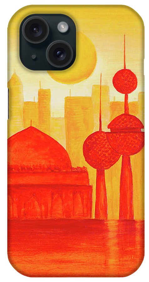 Kuwait iPhone Case featuring the painting The Land Of The Golden Sun by Iryna Goodall