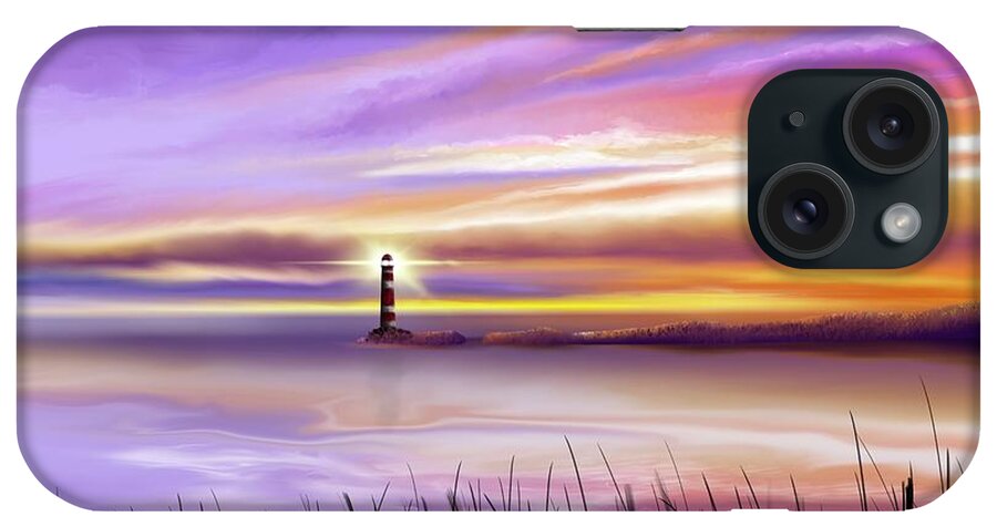 Lighthouse iPhone Case featuring the painting The Lighthouse by Mark Taylor