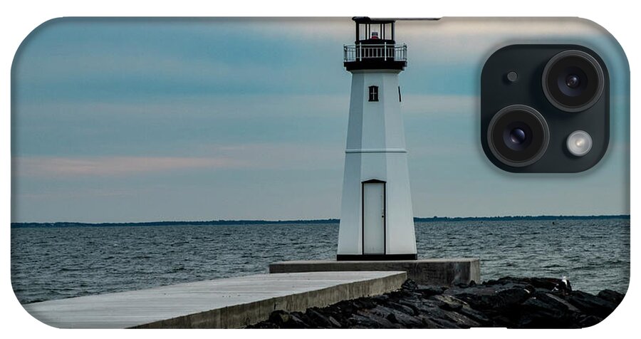 Jetty iPhone Case featuring the photograph The Little Lighthouse by Cathy Kovarik
