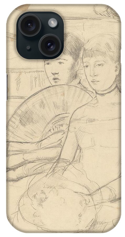  iPhone Case featuring the drawing The Loge recto art by Mary Cassatt American