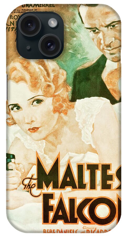 Maltese iPhone Case featuring the mixed media ''The Maltese Falcon'', 1931 by Movie World Posters