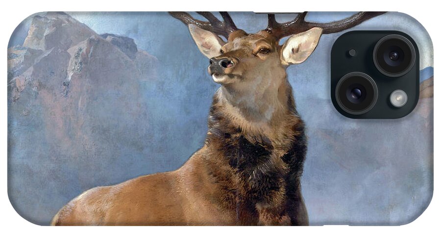 Monarch iPhone Case featuring the painting The Monarch of the Glen by Long Shot