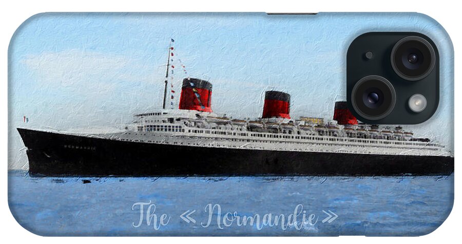 Steamer iPhone Case featuring the digital art The Normandie by Geir Rosset