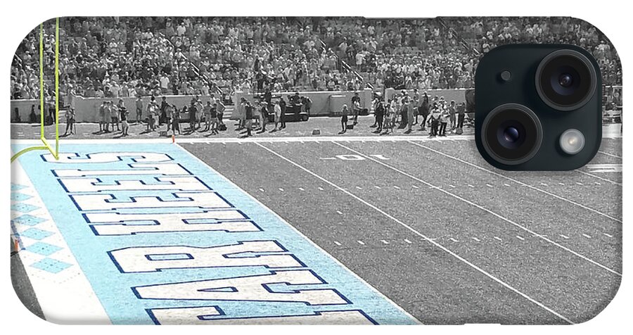 Unc Football iPhone Case featuring the mixed media The North Carolina Tar Heels Football 1j by Brian Reaves