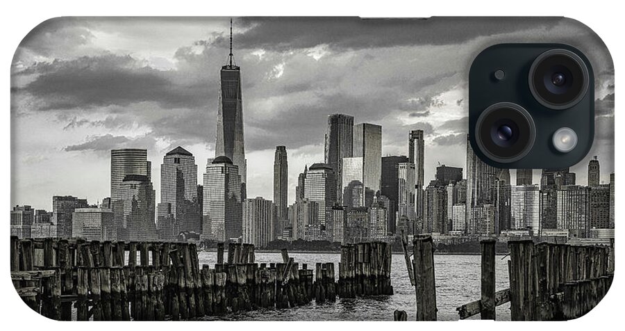 Liberty State Park iPhone Case featuring the photograph The NYC Skyline by Penny Polakoff
