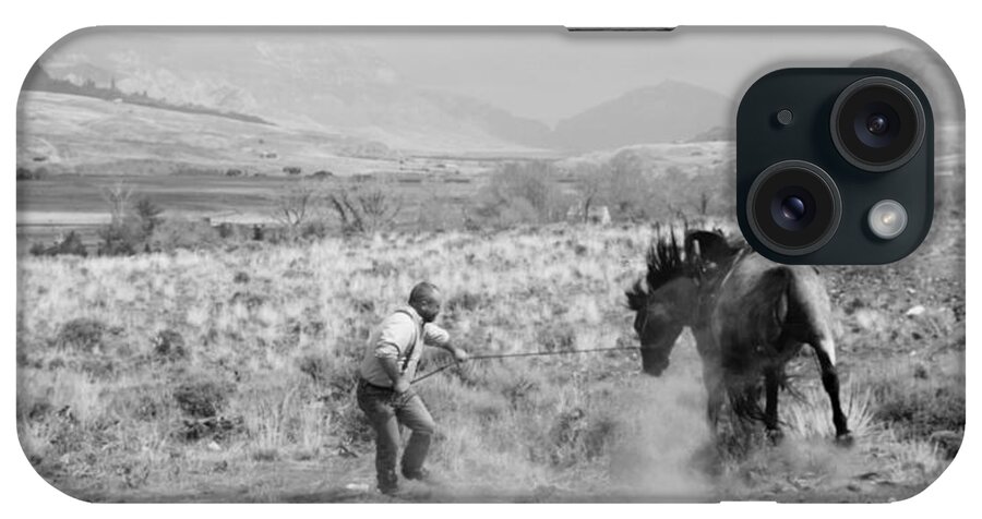 Western Art iPhone Case featuring the photograph The Old Colt by Alden Ballard