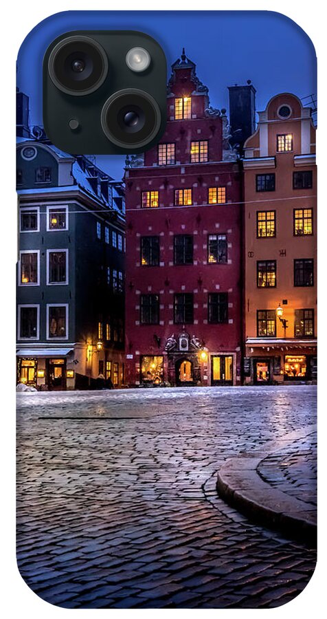 Gamla Stan iPhone Case featuring the photograph The Old Town Winter Night II by Nicklas Gustafsson