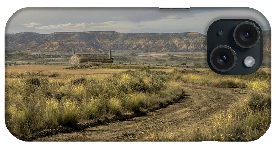 Badlands iPhone Case featuring the photograph The only house in the Bardenas Reales by Micah Offman