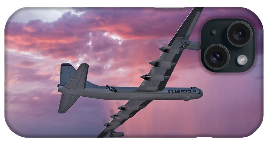 U.s. Air Force B-36 Bomber iPhone Case featuring the digital art The Peacemaker During the Cold War by Erik Simonsen