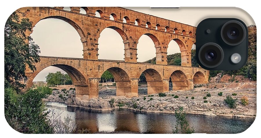 Ancient iPhone Case featuring the photograph The Pont du Gard by Manjik Pictures