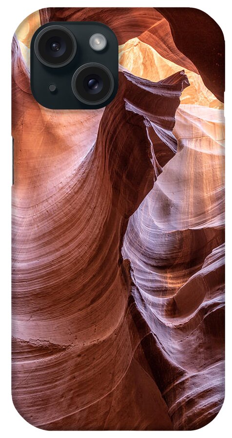 Antelope Canyon The Prow Rock Slot Arizona Southwest Water Carved Landscape Underground Sandstone iPhone Case featuring the photograph The Prow by Brad Brizek