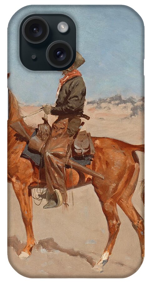 Frederic Remington iPhone Case featuring the painting The Puncher by Frederic Remington