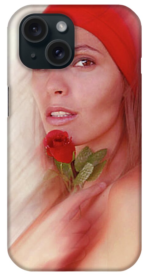 Portraits iPhone Case featuring the photograph The Red Rose by Marc Nader