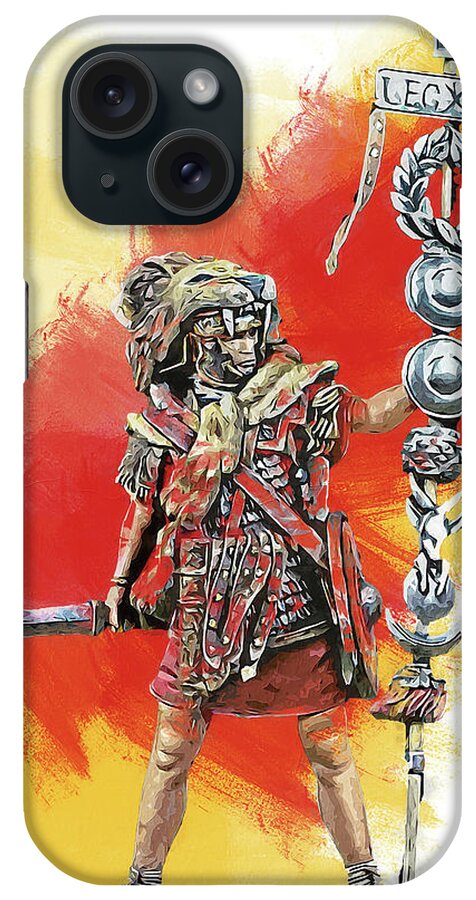 Roman Legion iPhone Case featuring the painting The Roman Legionary - 02 by AM FineArtPrints