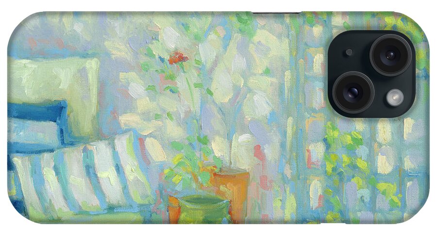 Garden iPhone Case featuring the painting The Single Hibiscus by Roger Clarke